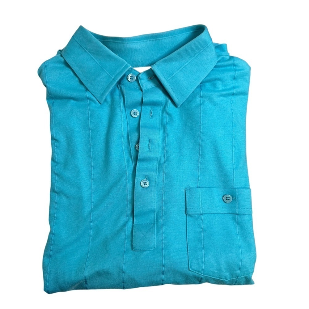 London Fog Vintage Men’s L Short Sleeve Blue Polo Shirt